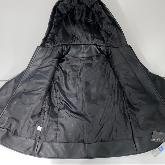 BRAND NEW REAL BLACK LEATHER JACKET MADE IN ITALY - Picture 4 of 8